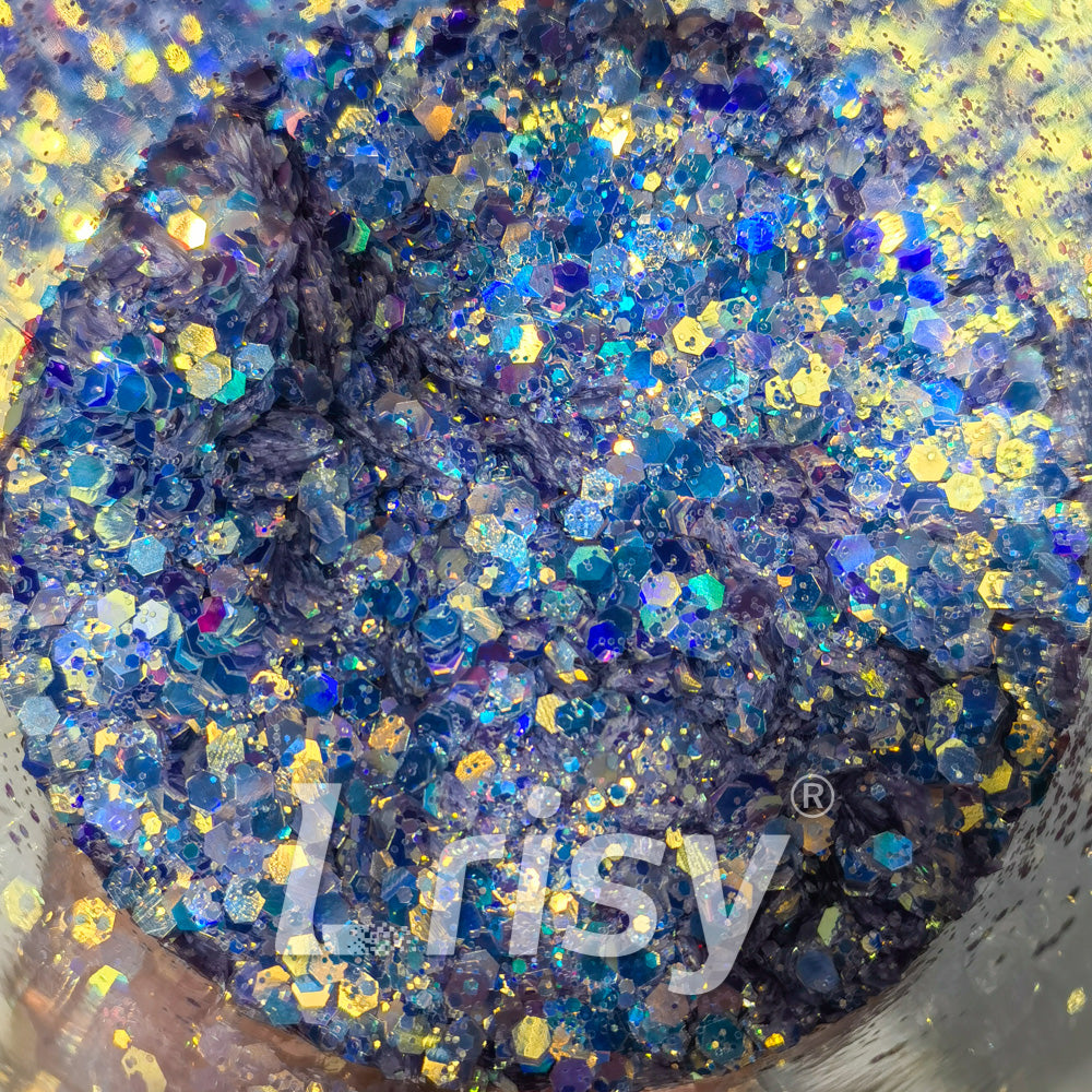 General Mixed Holographic and Iridescent Purple Glitter 7309