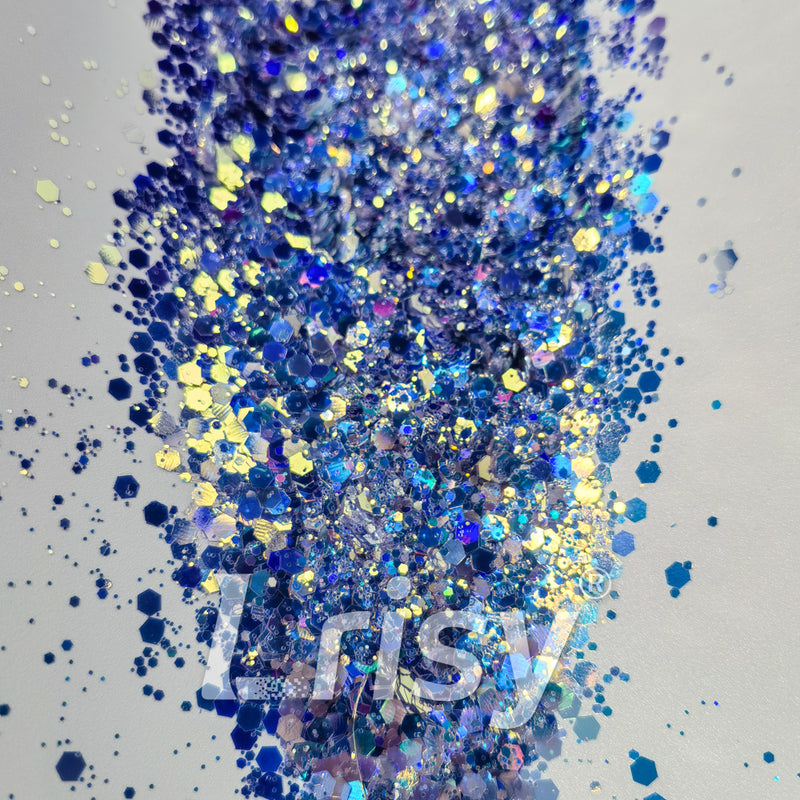 General Mixed Holographic and Iridescent Purple Glitter 7309