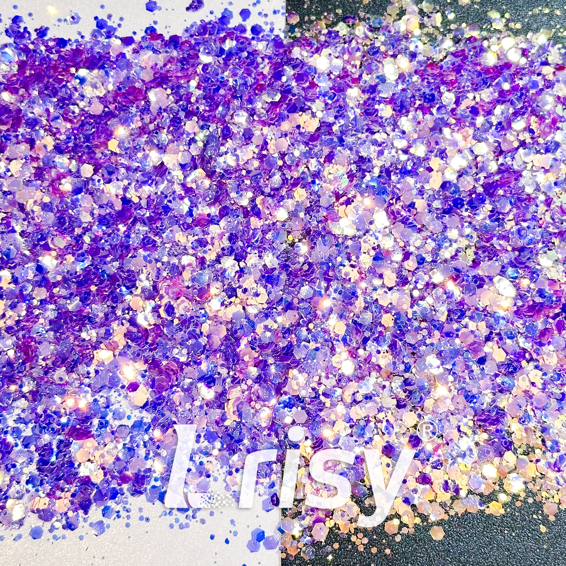 General Mixed High Brightness Iridescent Purple Glitter HB809