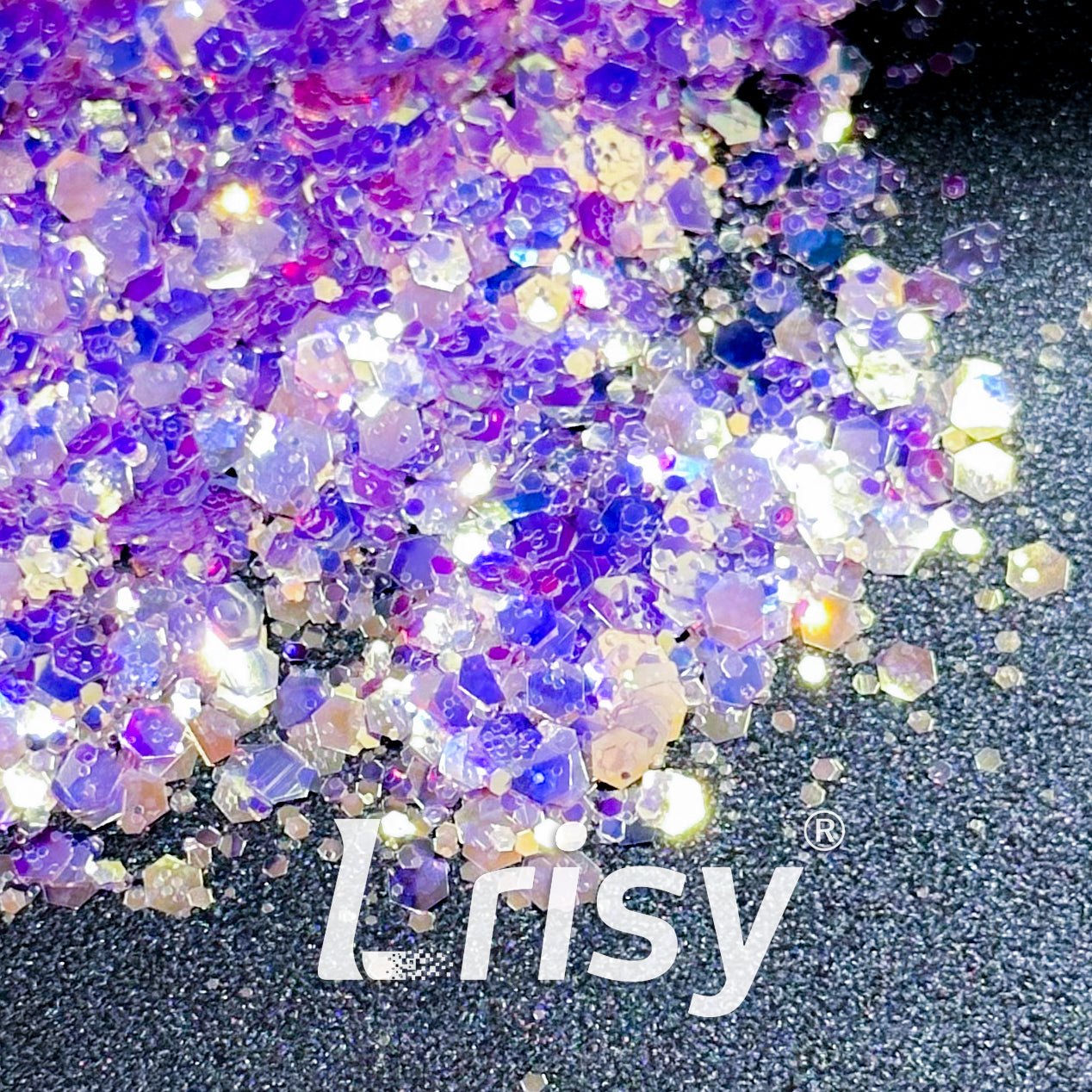General Mixed High Brightness Iridescent Purple Glitter HB809