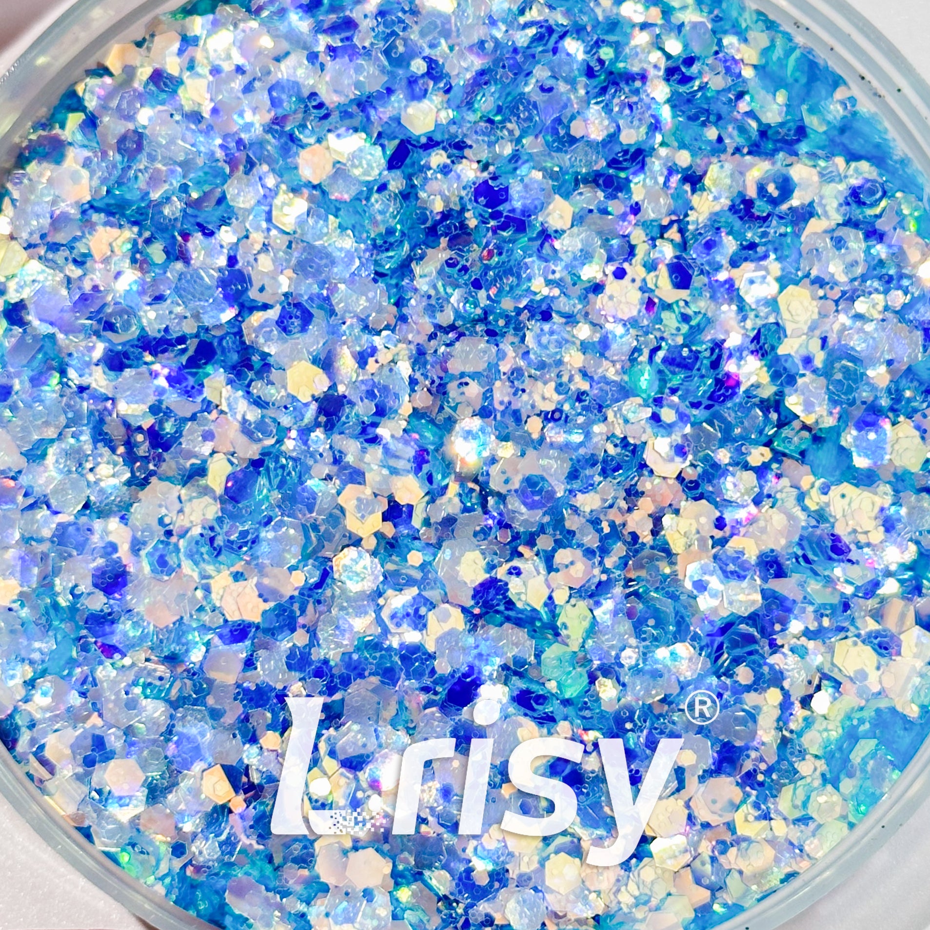 General Mixed High Brightness Iridescent Blue Glitter HB807