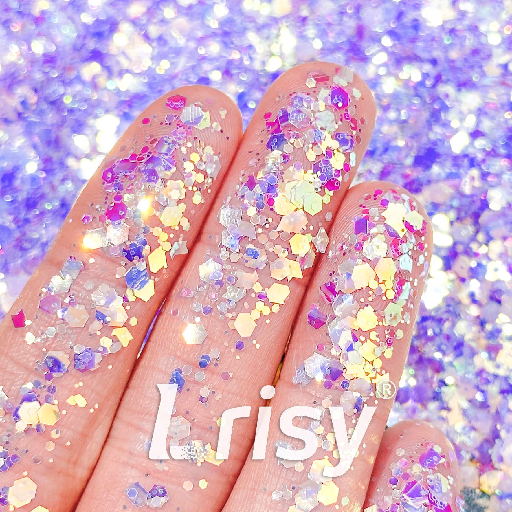 General Mixed High Brightness Iridescent Purple Glitter HB808