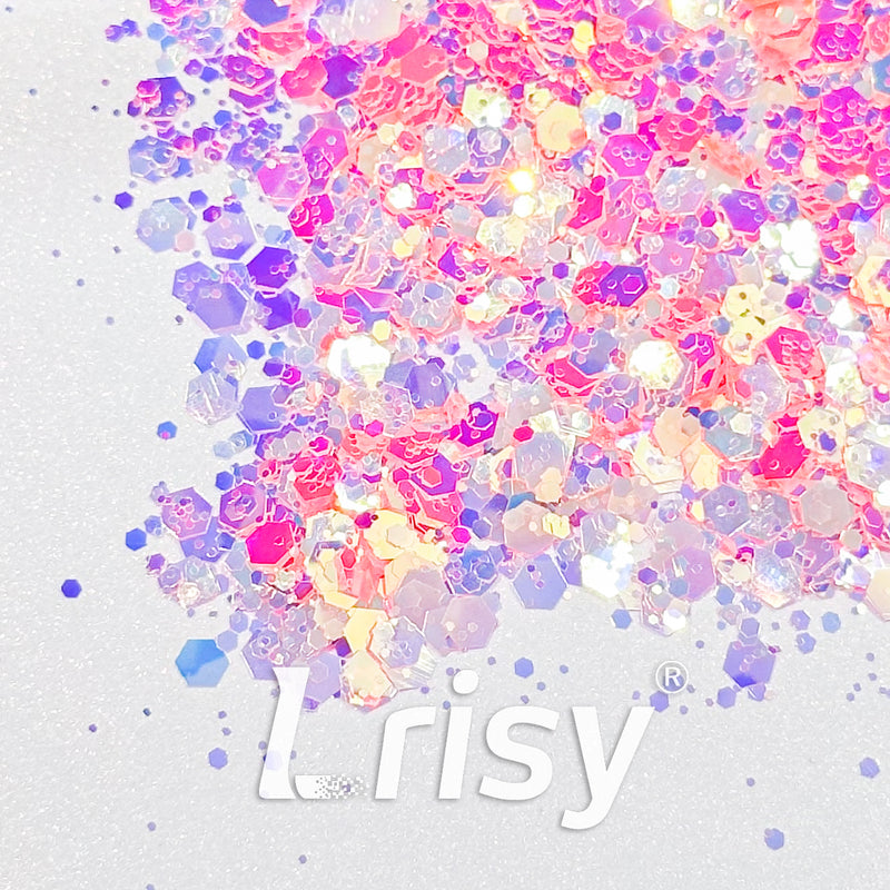 General Mixed High Brightness Iridescent Pink Glitter HB802