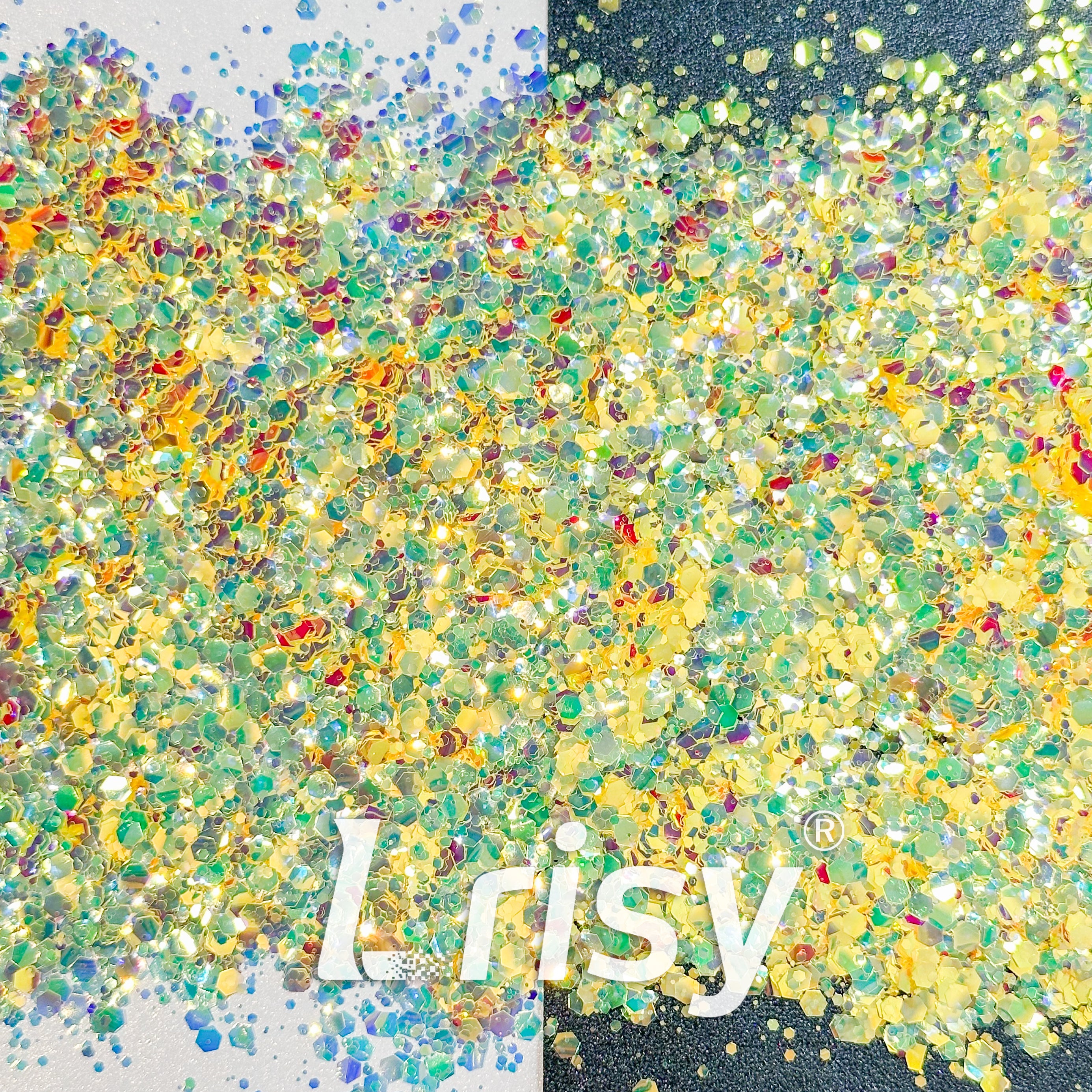 General Mixed High Brightness Iridescent Yellow Glitter HB805