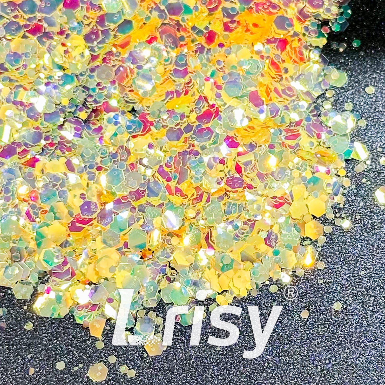 General Mixed High Brightness Iridescent Yellow Glitter HB805
