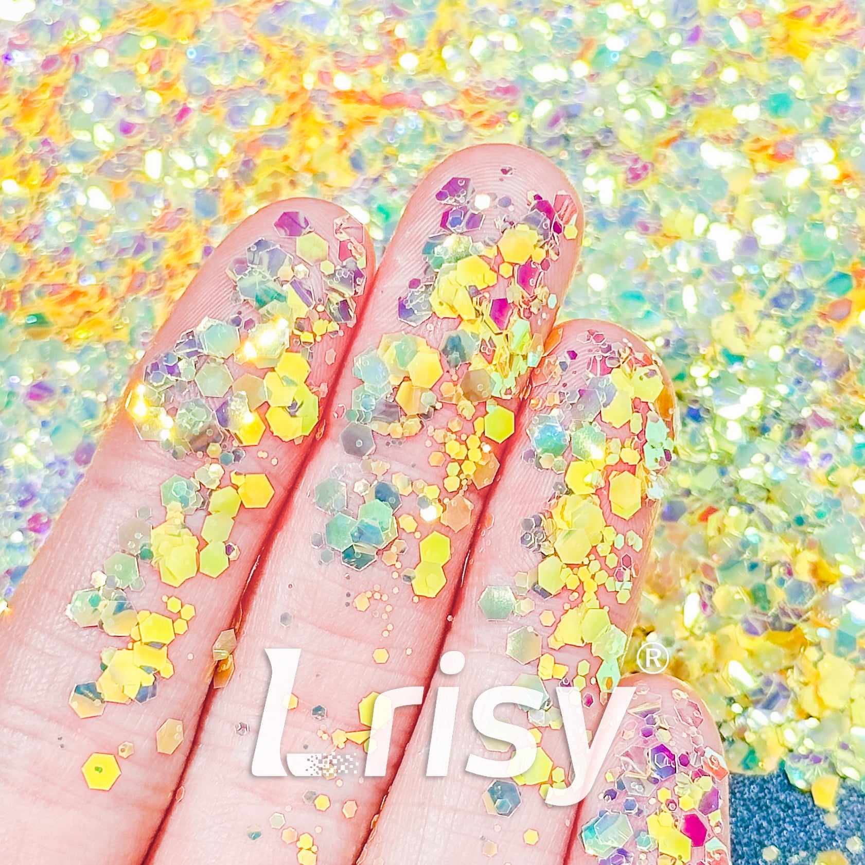 General Mixed High Brightness Iridescent Yellow Glitter HB805