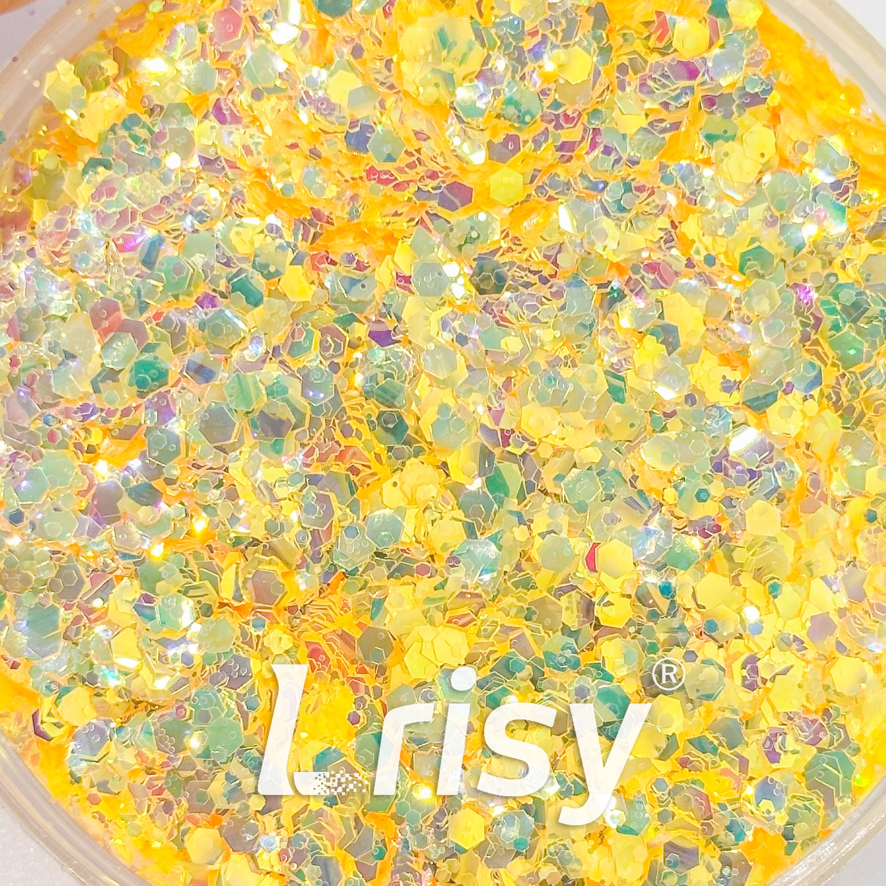 General Mixed High Brightness Iridescent Yellow Glitter HB805