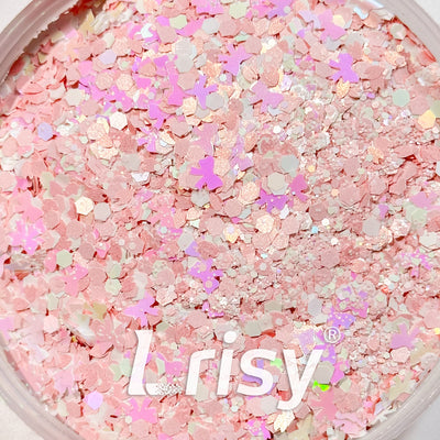 Pastel Pink Chunky Glitter Mix, Wholesale Bulk - CL07 Baby Girl