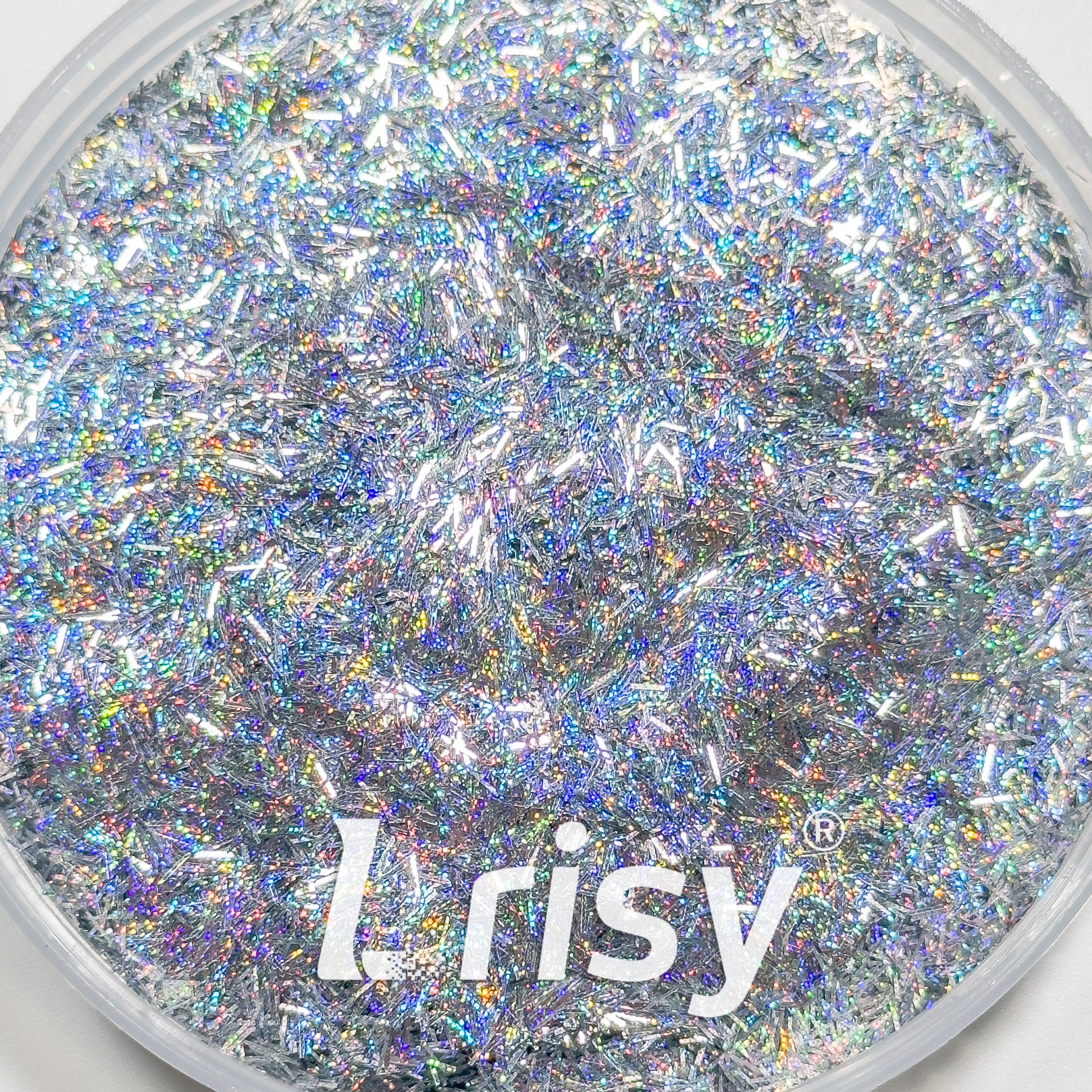 0.3x3.0mm Strip Shaped Starlight Holographic Silver Glitter GLB0100