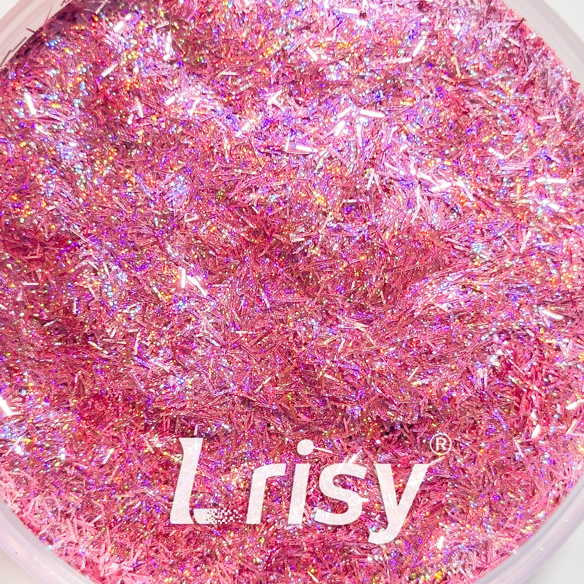 0.3x3.0mm Strip Shaped Starlight Holographic Pink Glitter GLB0920