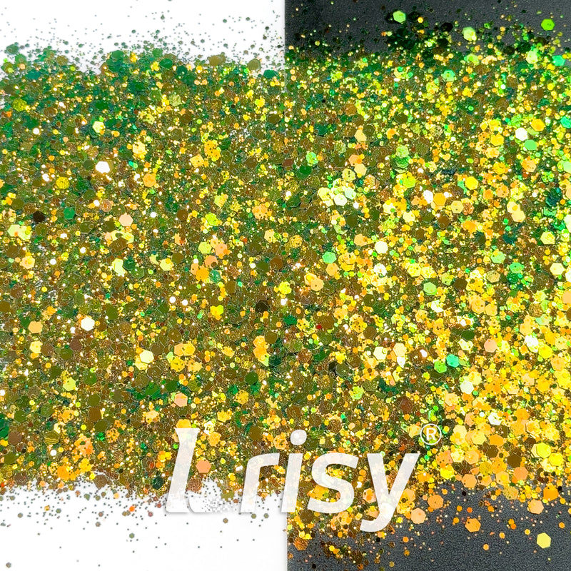 General Mixed Iridescent Phantom Olive Green Glitter HX2103