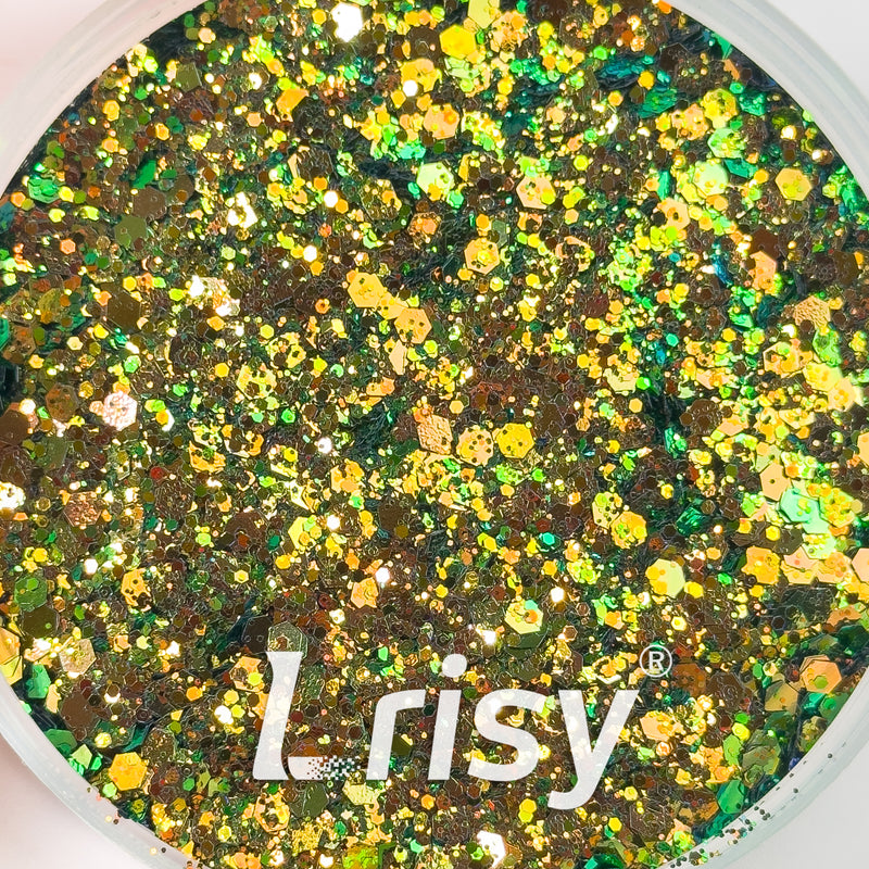 General Mixed Iridescent Phantom Olive Green Glitter HX2103