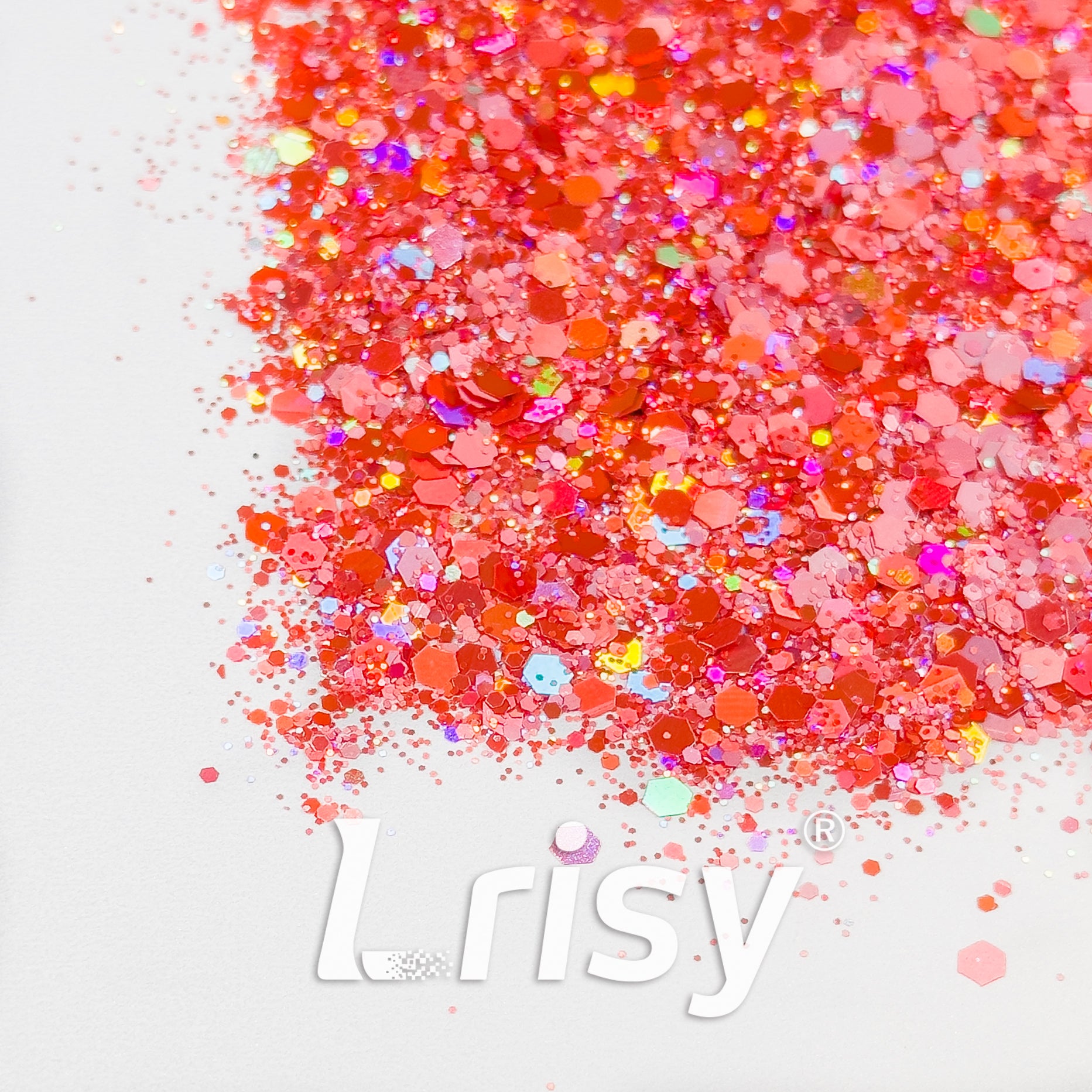General Mixed Holographic Pink Glitter Hexagon Shaped 1625
