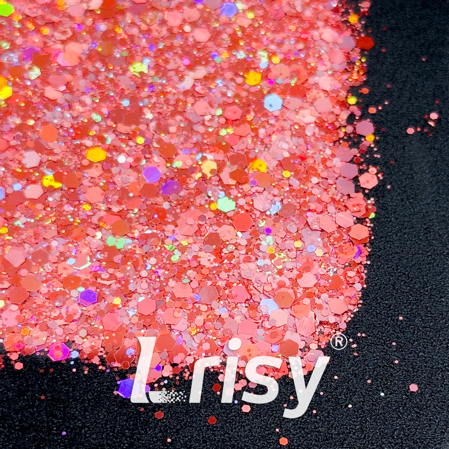 General Mixed Holographic Pink Glitter Hexagon Shaped 1625