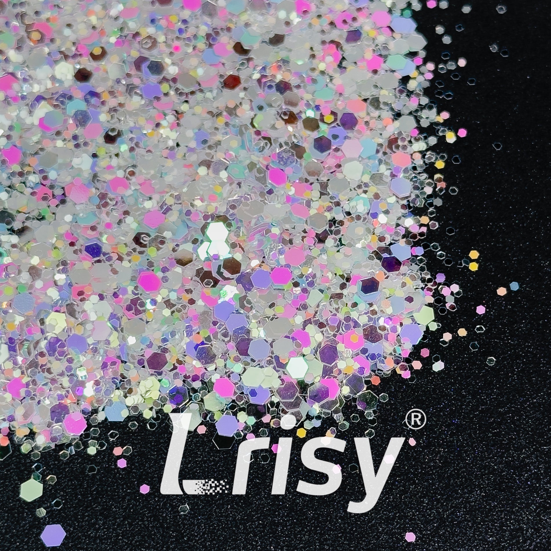 Mixed Hexagon Shaped Multi-color Mixing Glitter WR11