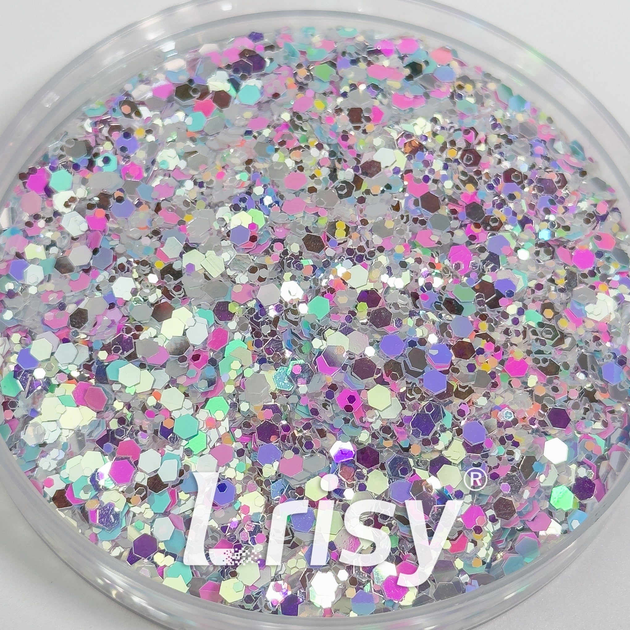 Mixed Hexagon Shaped Multi-color Mixing Glitter WR11