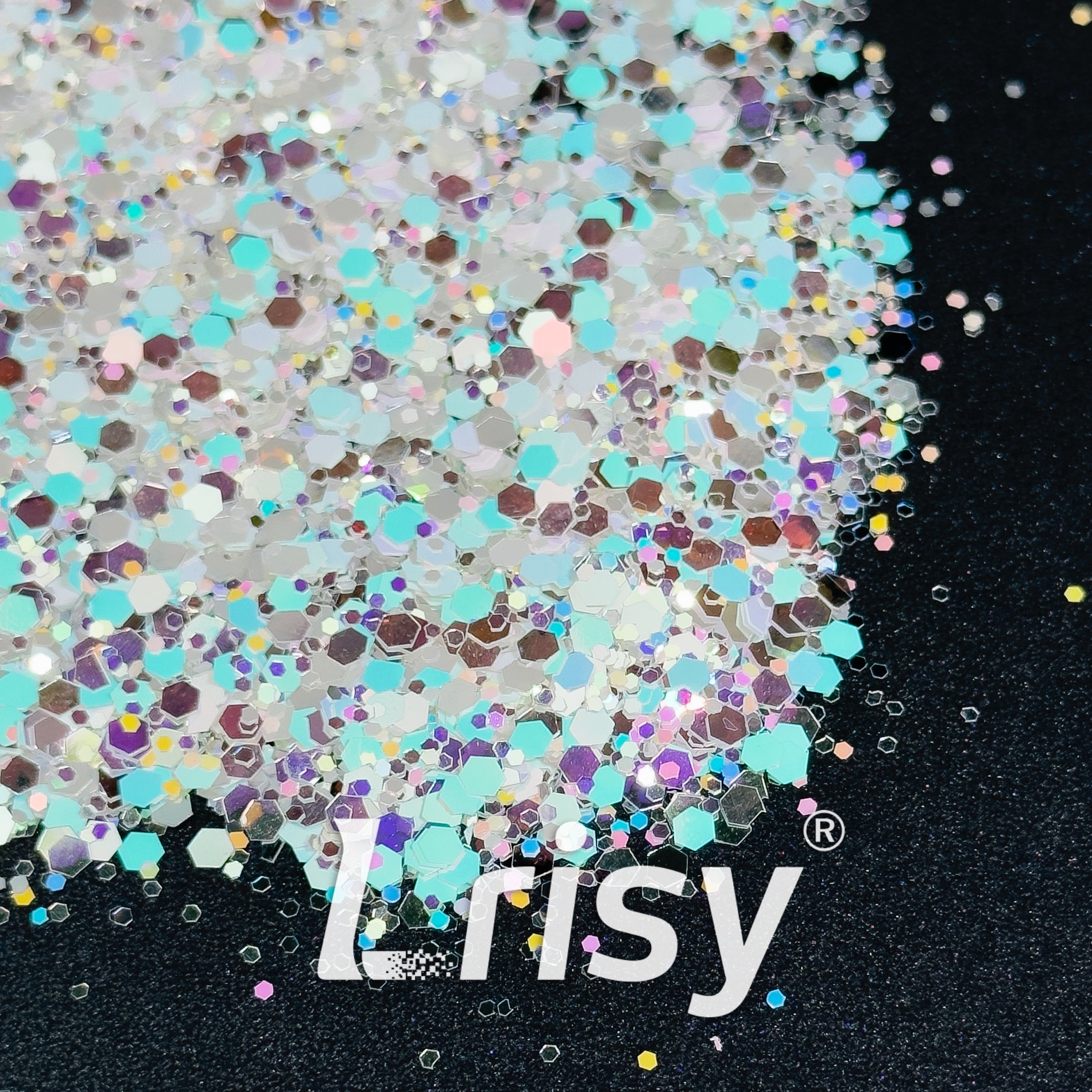 Mixed Hexagon Shaped Multi-color Mixing Glitter WR01