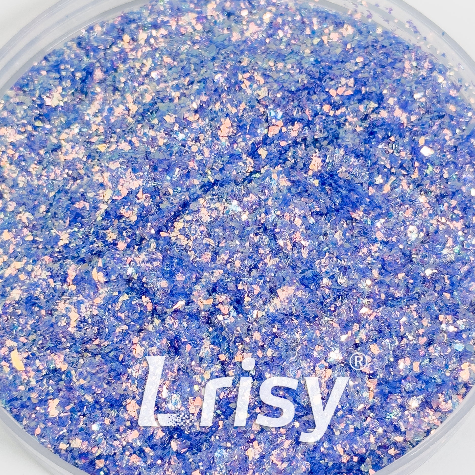 Iridescent Cellophane Glitter Shards (Flakes) High Brightness Blue F337AR  2x2