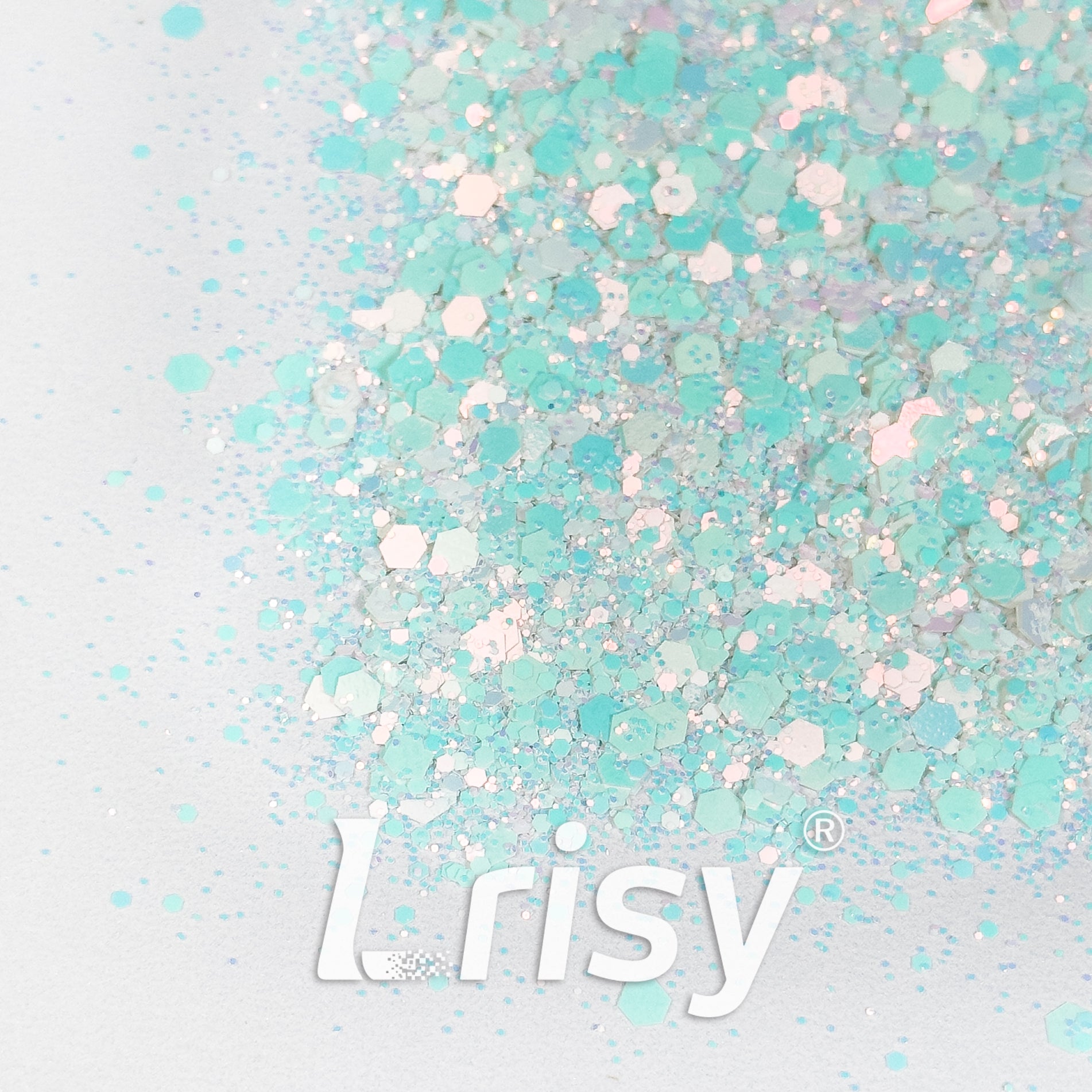 General Mixed Iridescent Ice Blue Glitter C021R