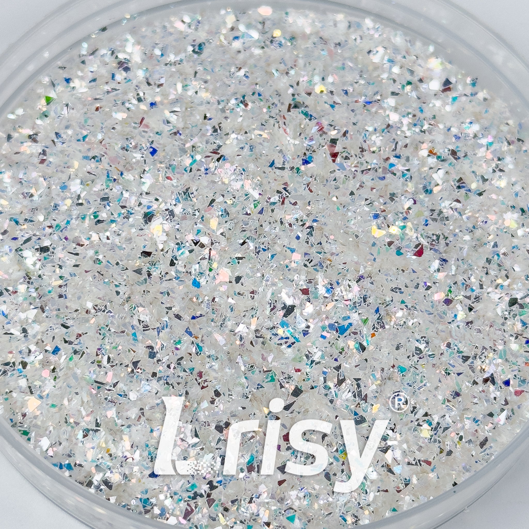 Diamond Mirror Silver Cellophane Glitter (High Brightness) Flakes Shard GSY001 2x2