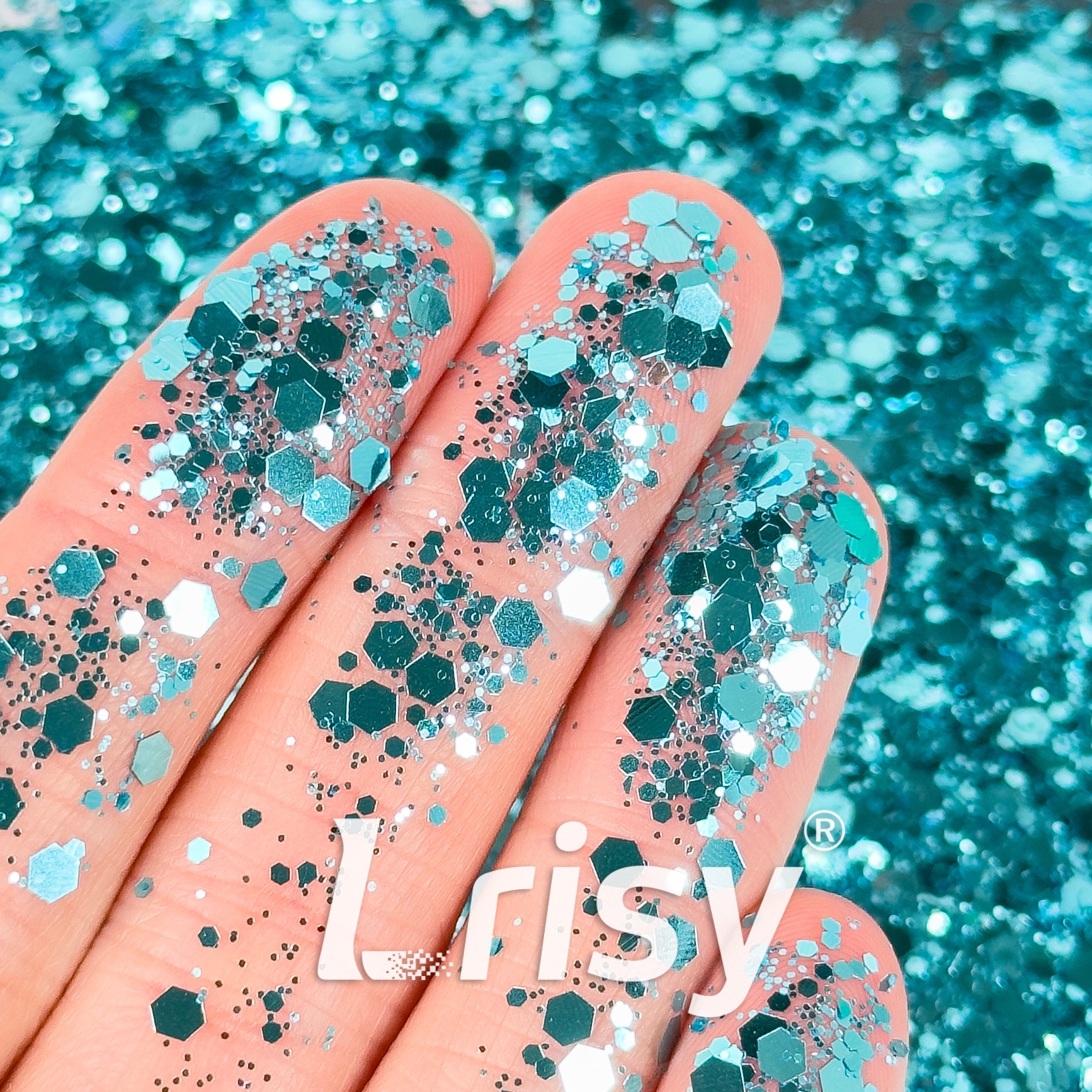 General Mixed Sky Blue Glitter B0711