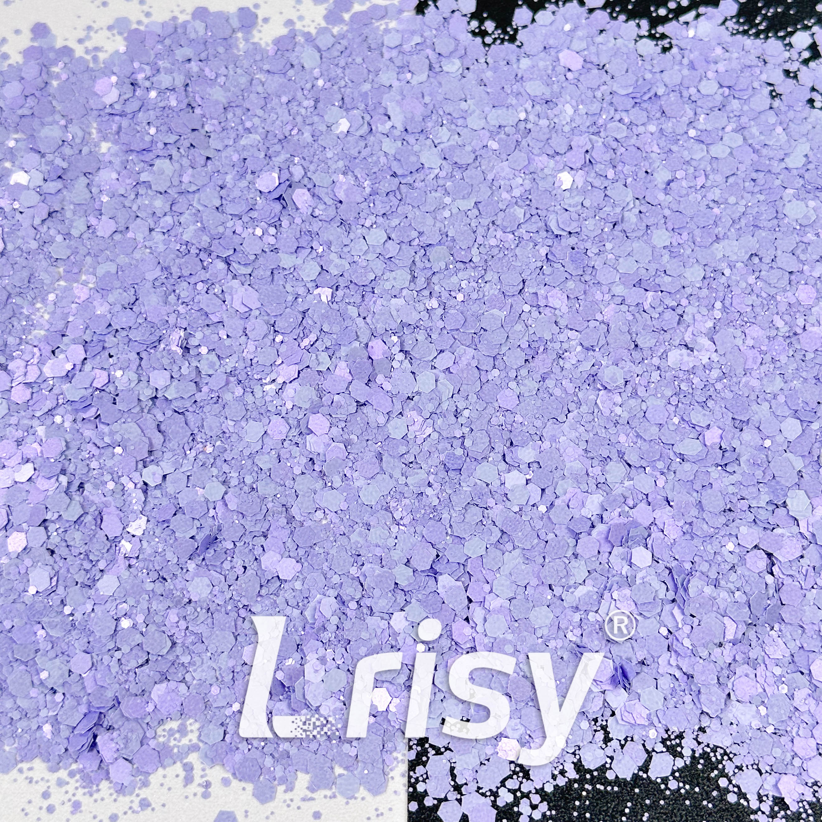 Matte Macaron Lavendar Purple Glitter 6619