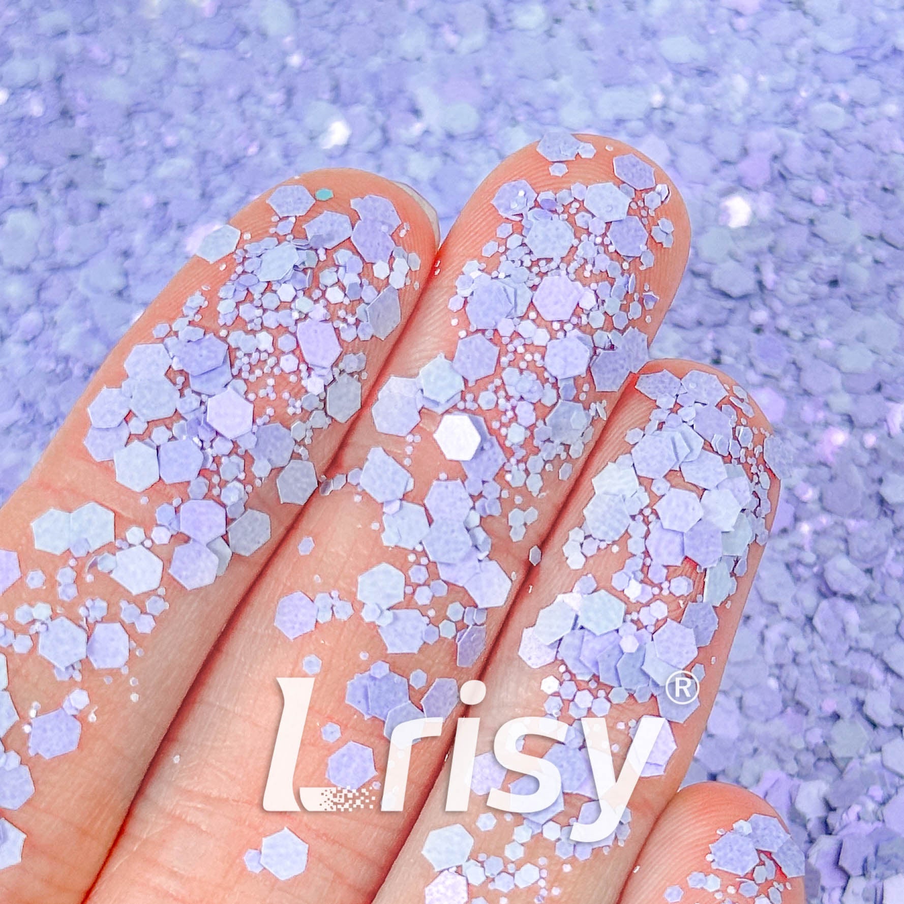 Matte Macaron Lavendar Purple Glitter 6619