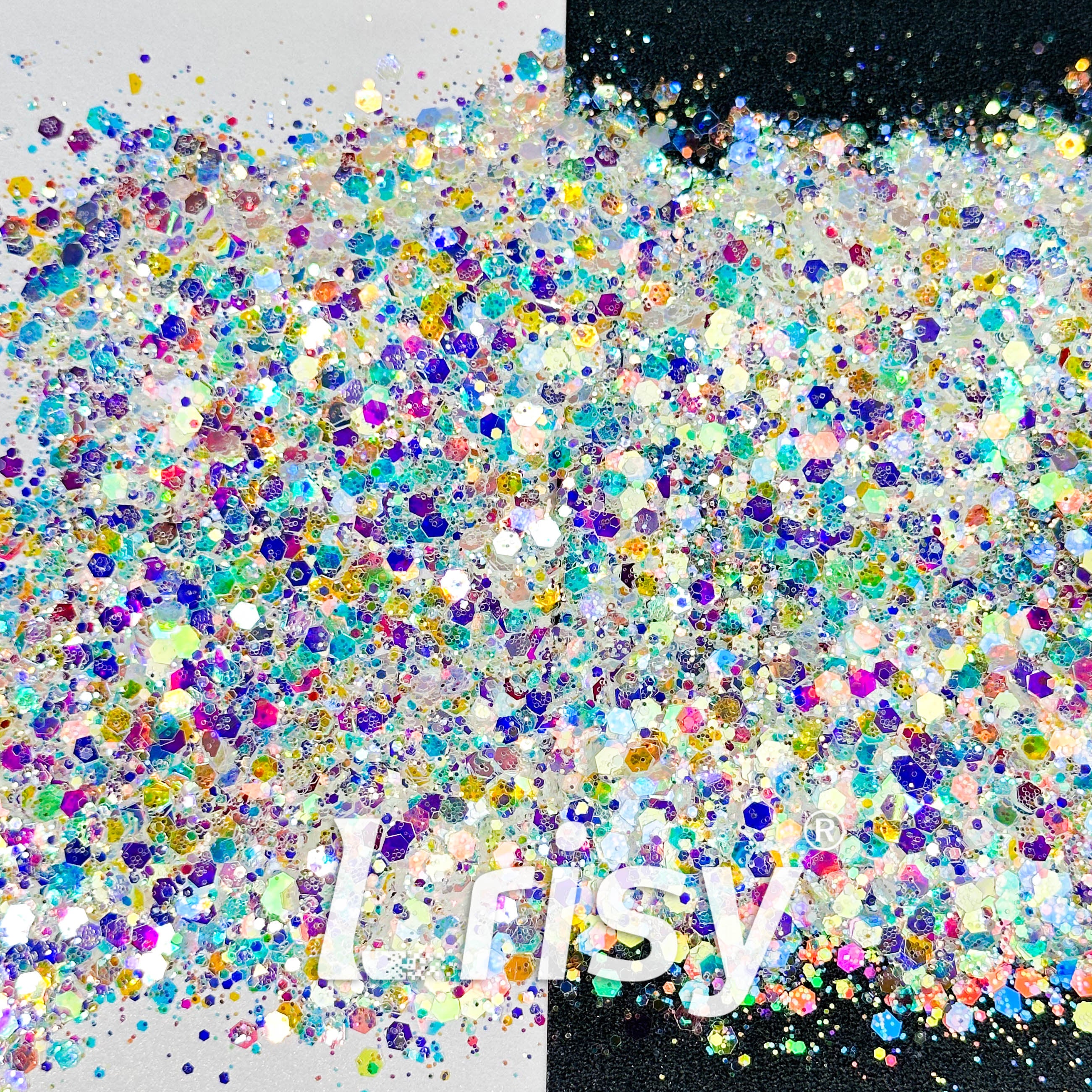 High Brightness Iridescent Chunky Glitter MIX093