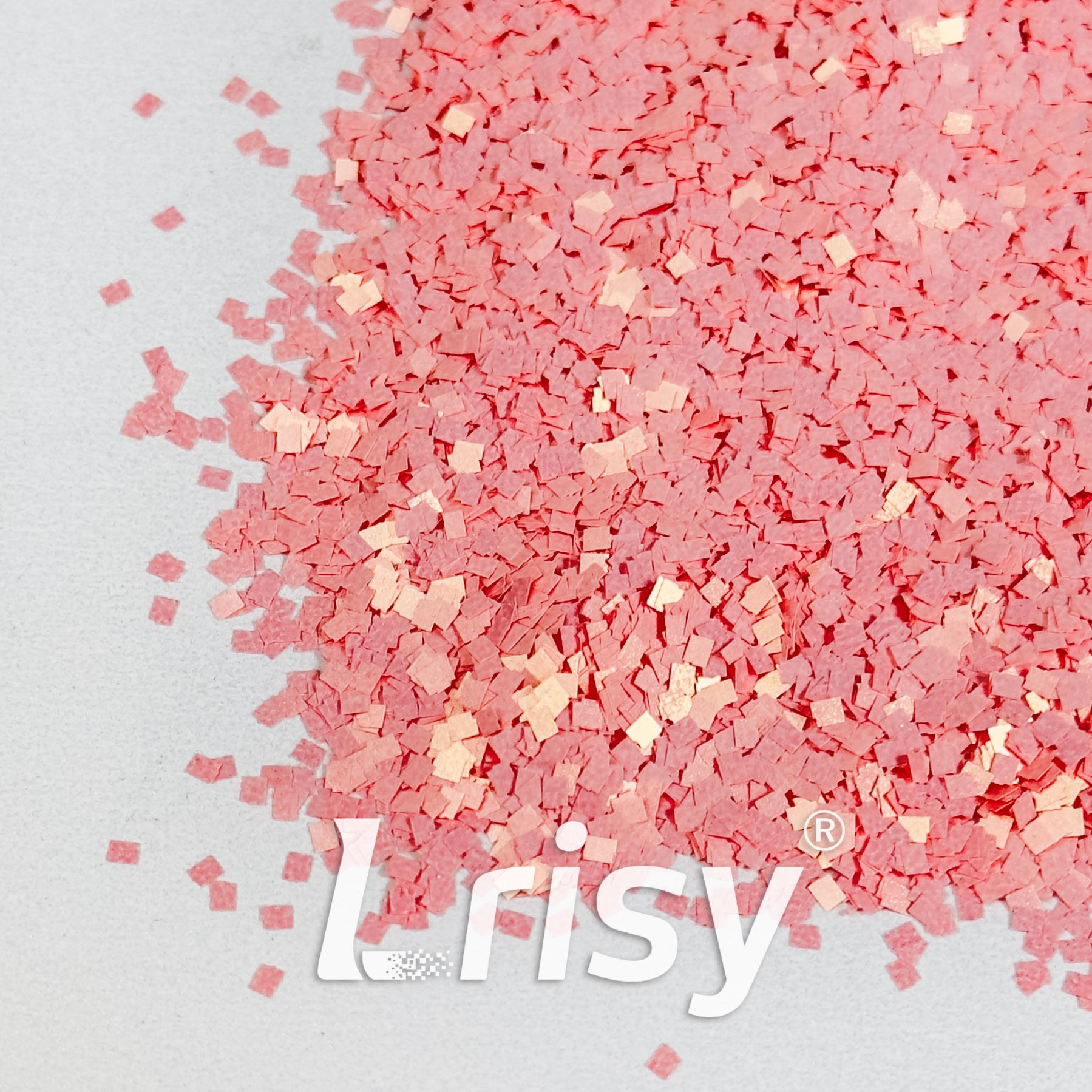 Solvent Resistance Macaron Light Pink Matte Square Shaped Glitter FC-SJ033