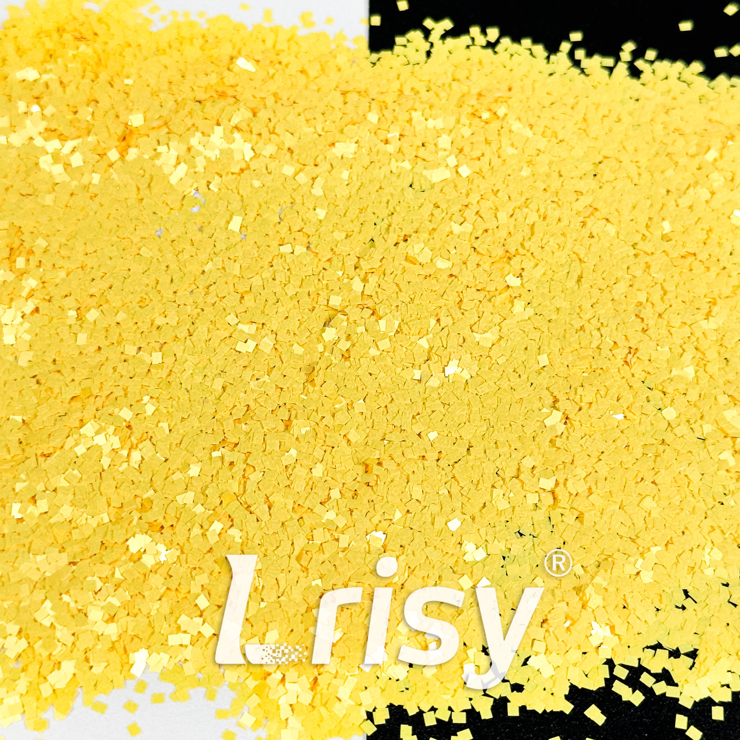 Solvent Resistance Macaron Light Yellow Matte Square Shaped Glitter FC-SJ021