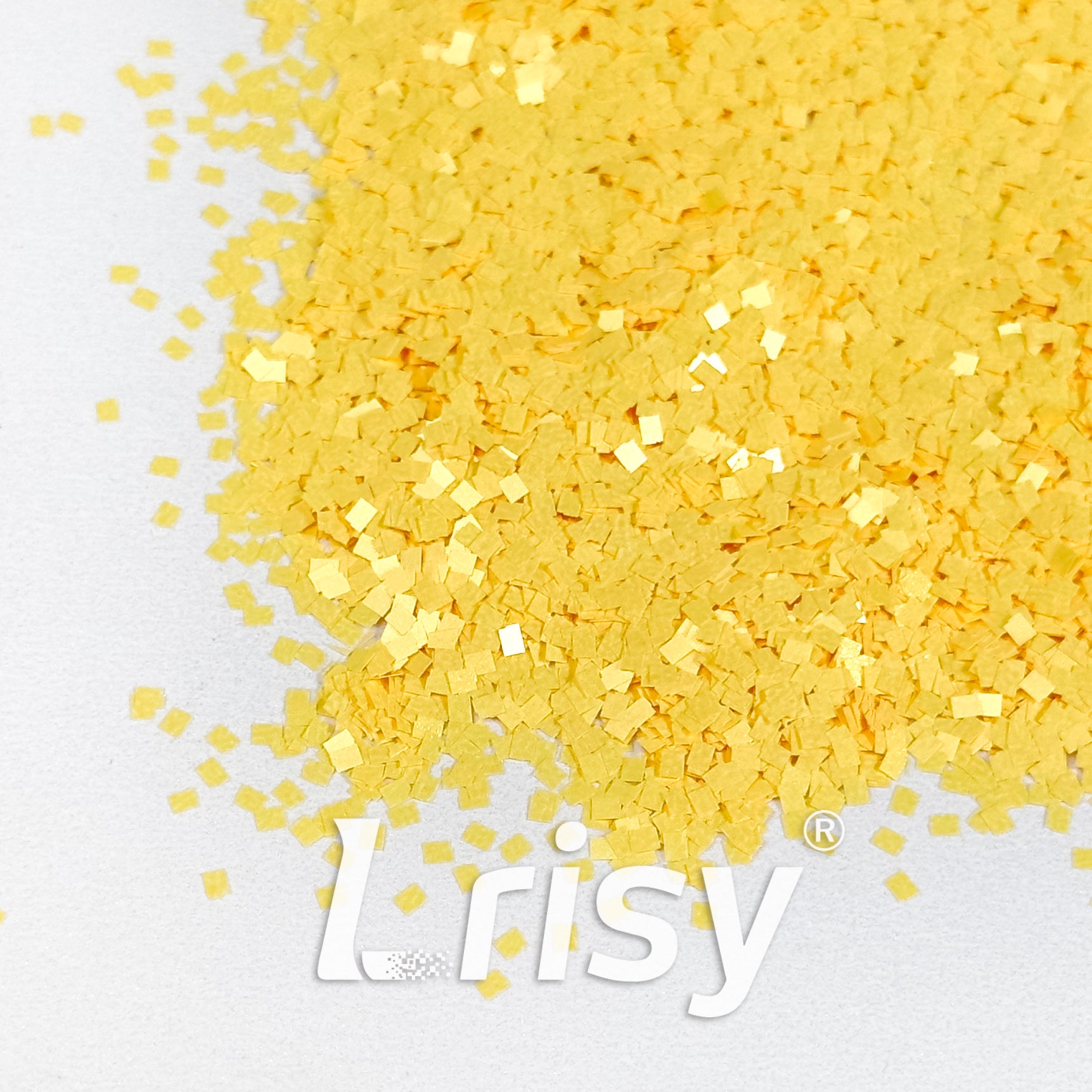 Solvent Resistance Macaron Light Yellow Matte Square Shaped Glitter FC-SJ021
