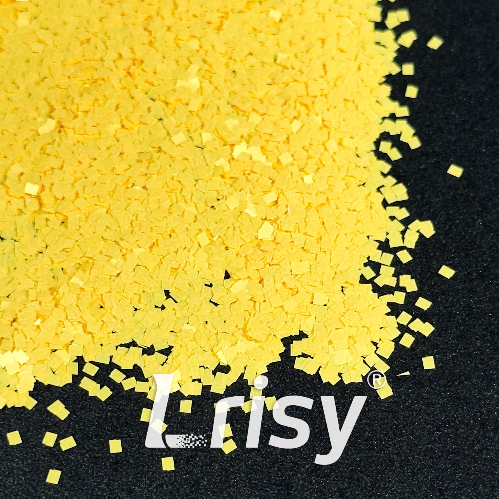 Solvent Resistance Macaron Light Yellow Matte Square Shaped Glitter FC-SJ021