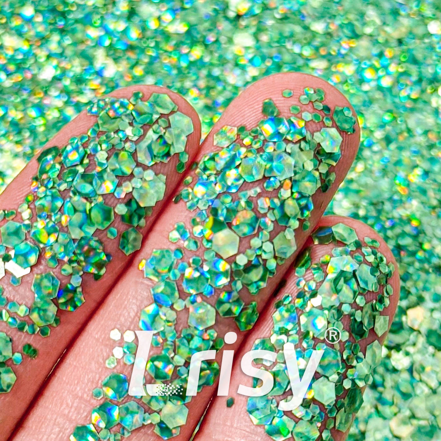 Cat Eye Green Chunky Glitter HX4310