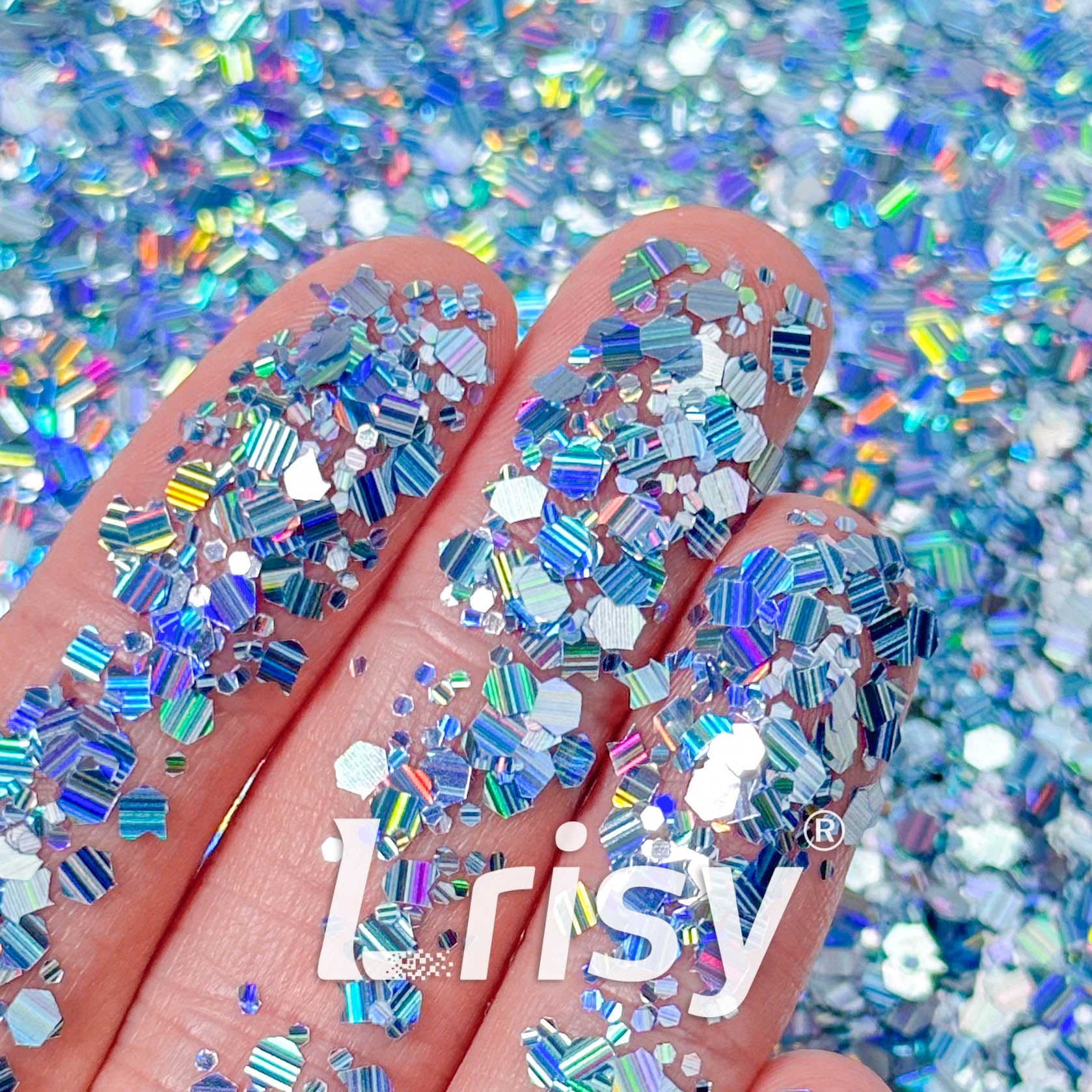 Holographic Blue Chunky Glitter DY4208