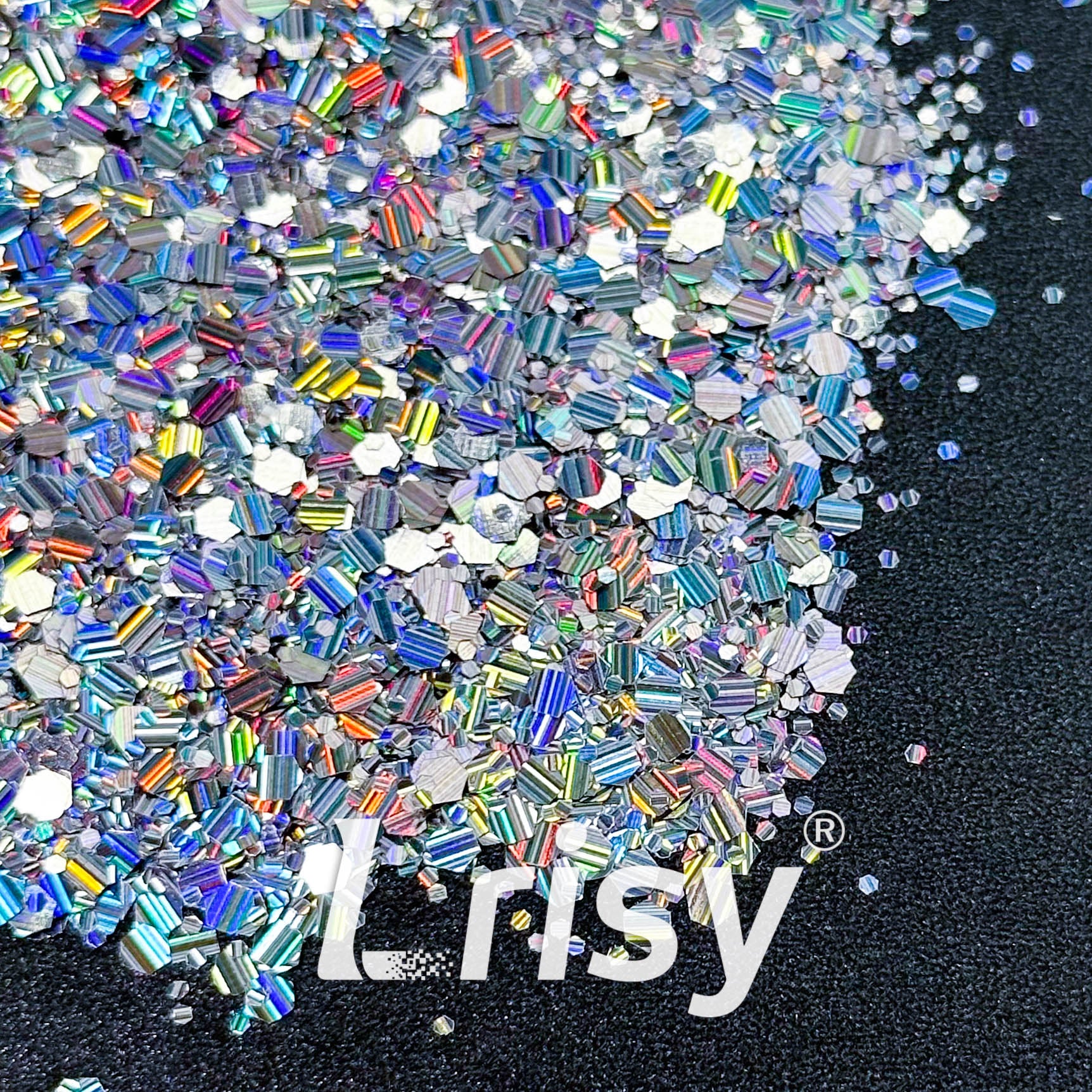 Holographic Grey Chunky Glitter DY4203