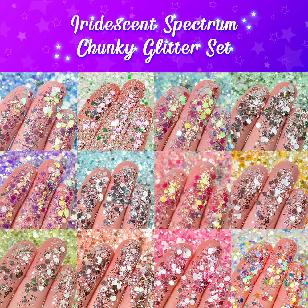 Lrisy Iridescent Spectrum Chunky Glitter Set