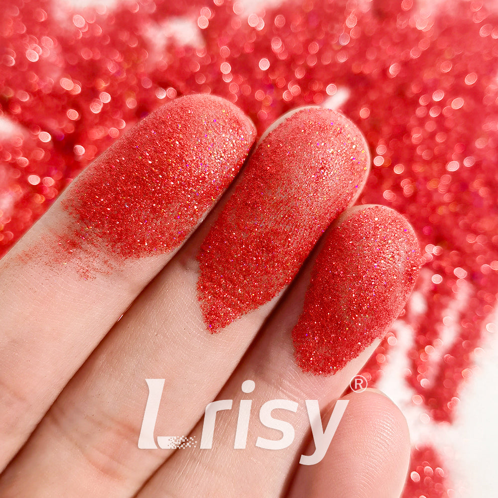 0.025mm Solvent Resistance Super Ultra-thin Fine Red Holographic Glitter LST0300