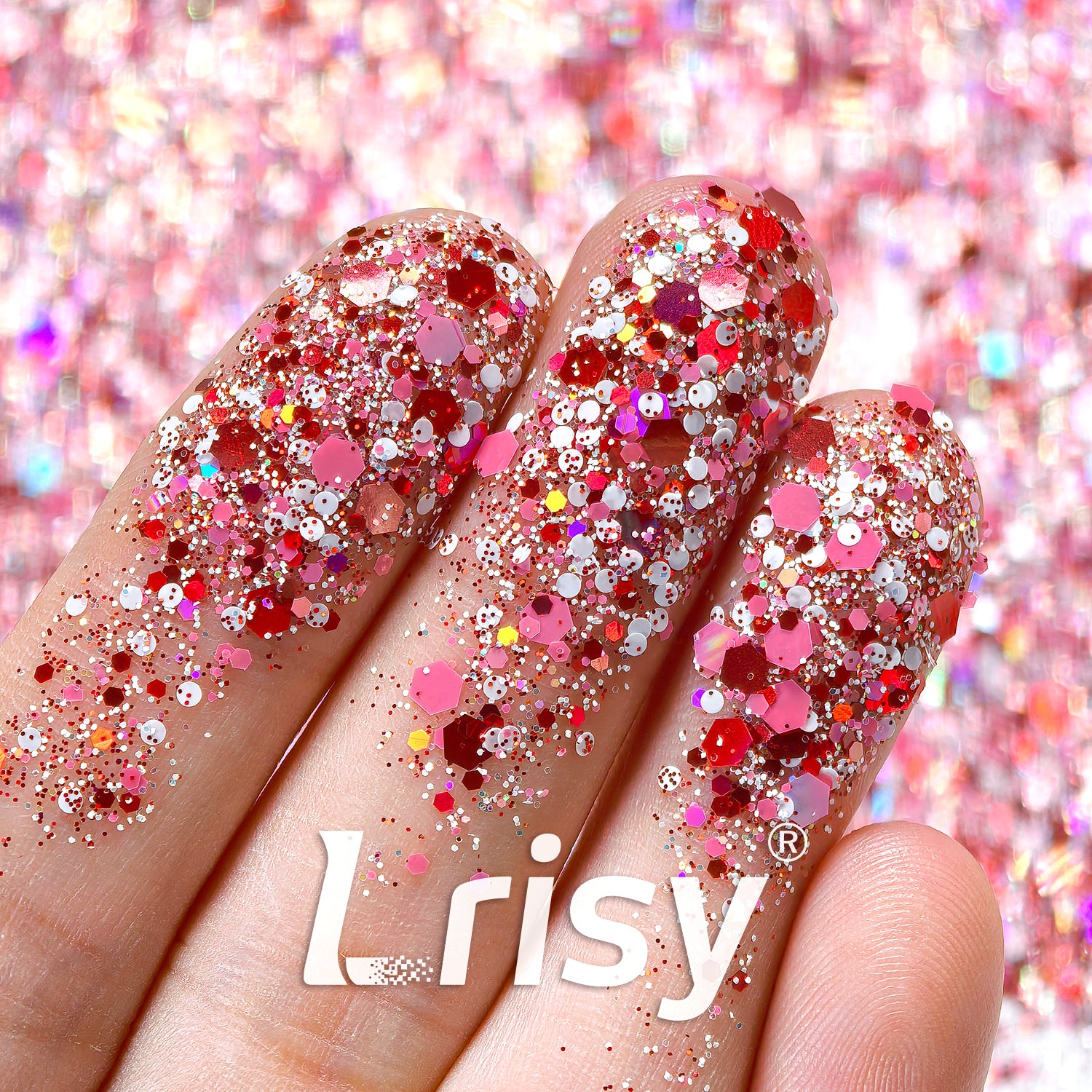 Red Pink Custom Mixed Glitter LXT002