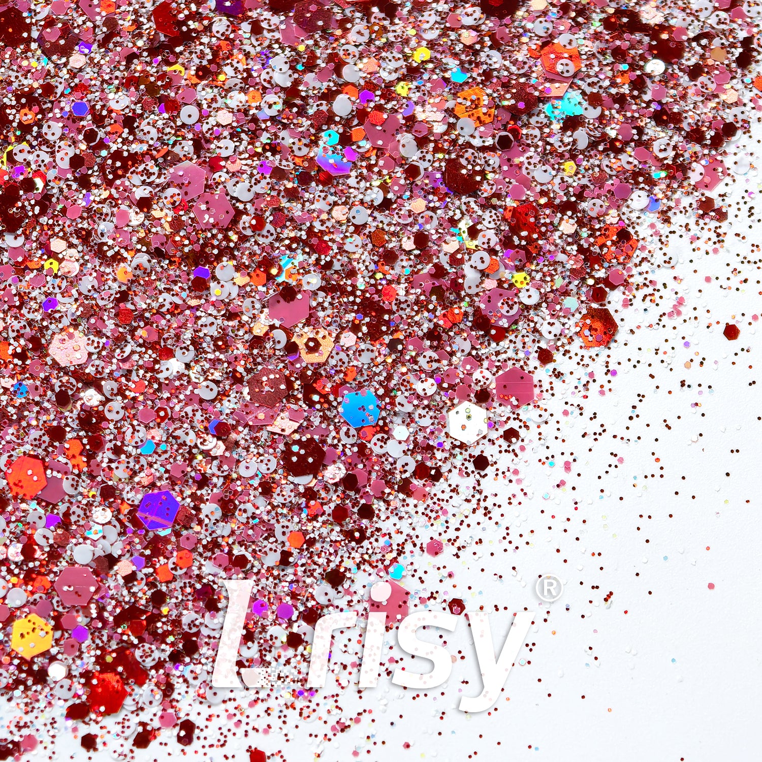 Red Pink Custom Mixed Glitter LXT002