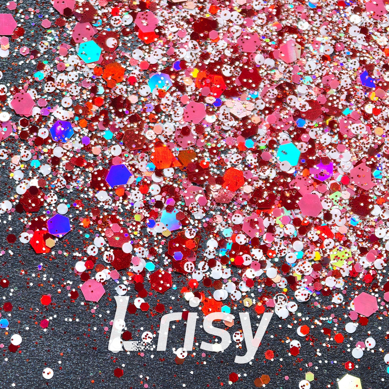 Red Pink Custom Mixed Glitter LXT002
