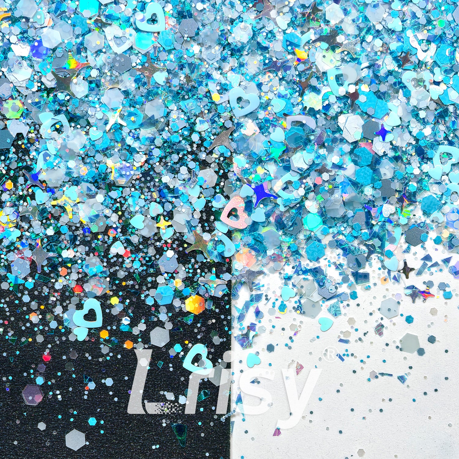 Midnight Crystal Shoe Custom Mixed Glitter LXT008