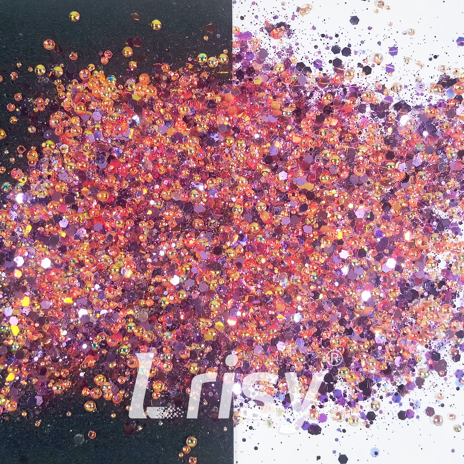 Amethyst Tangerine Bubbles Custom Mixed Glitter LXT025