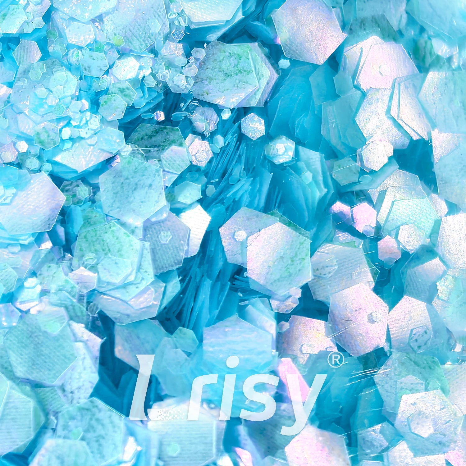 General Mixed Translucent Iridescent Blue Glitter MH700