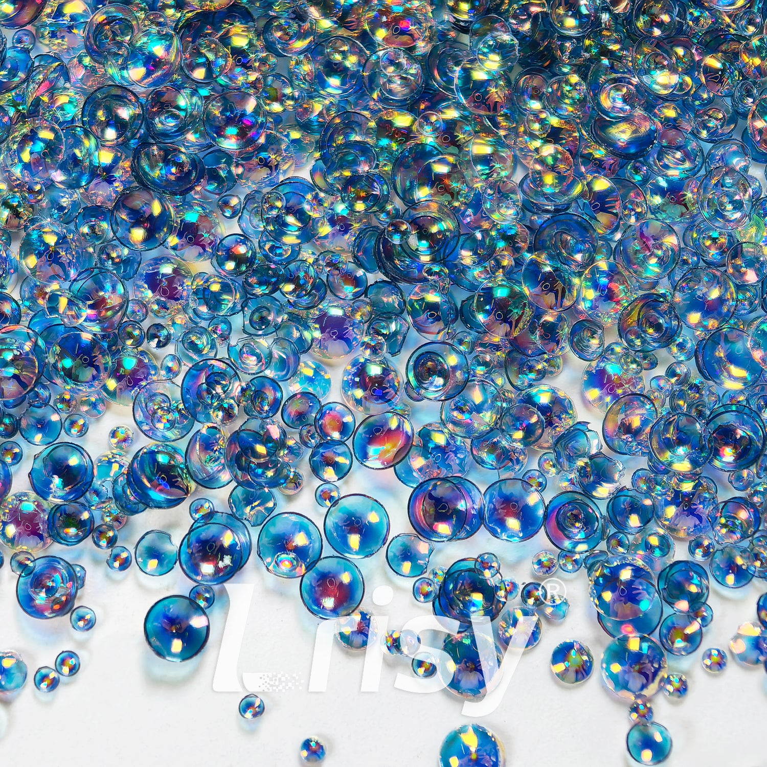 Mixed Holographic Light Blue 3D Fisheye Bubble Glitter PG09