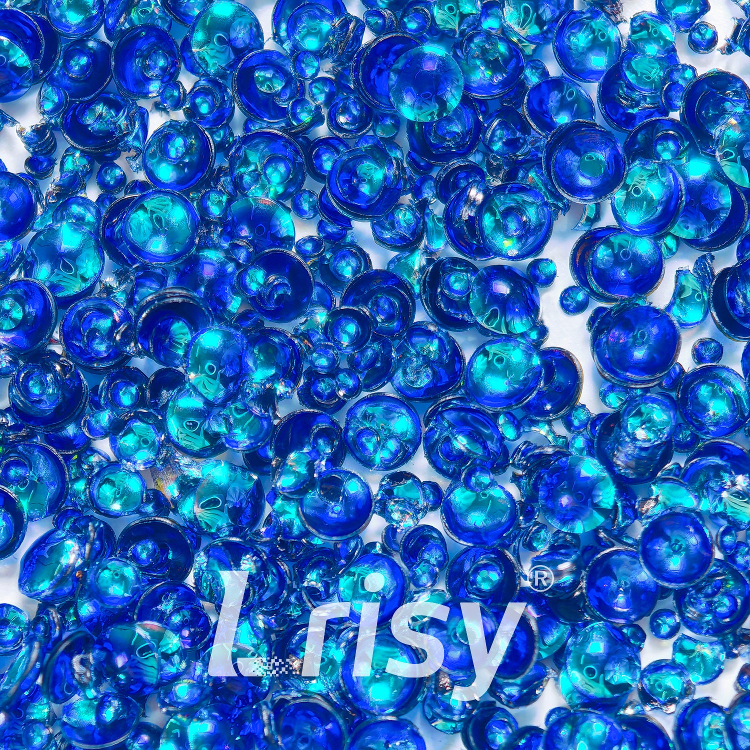 Mixed Holographic Royal Blue 3D Fisheye Bubble Glitter PG11