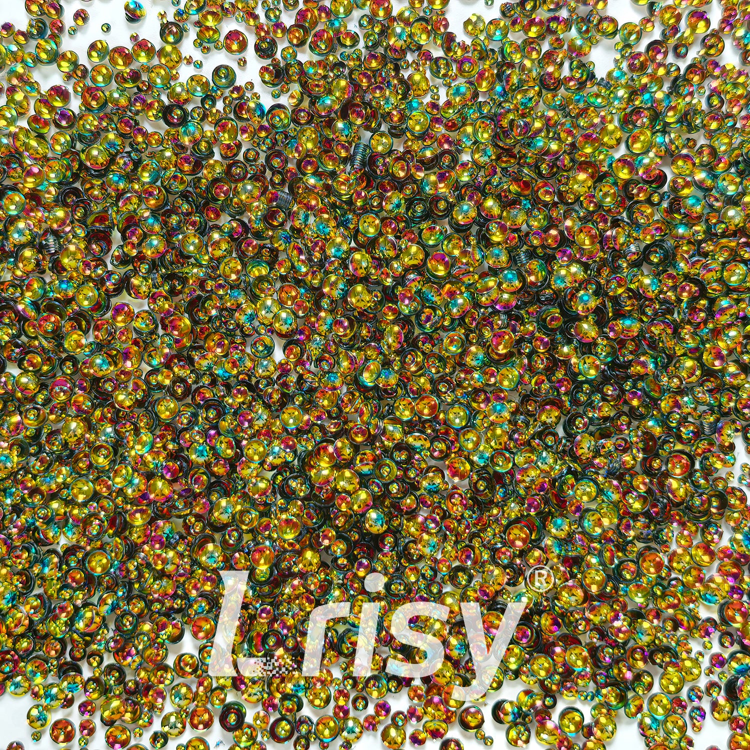 Mixed Holographic Gold 3D Fisheye Bubble Glitter PG12