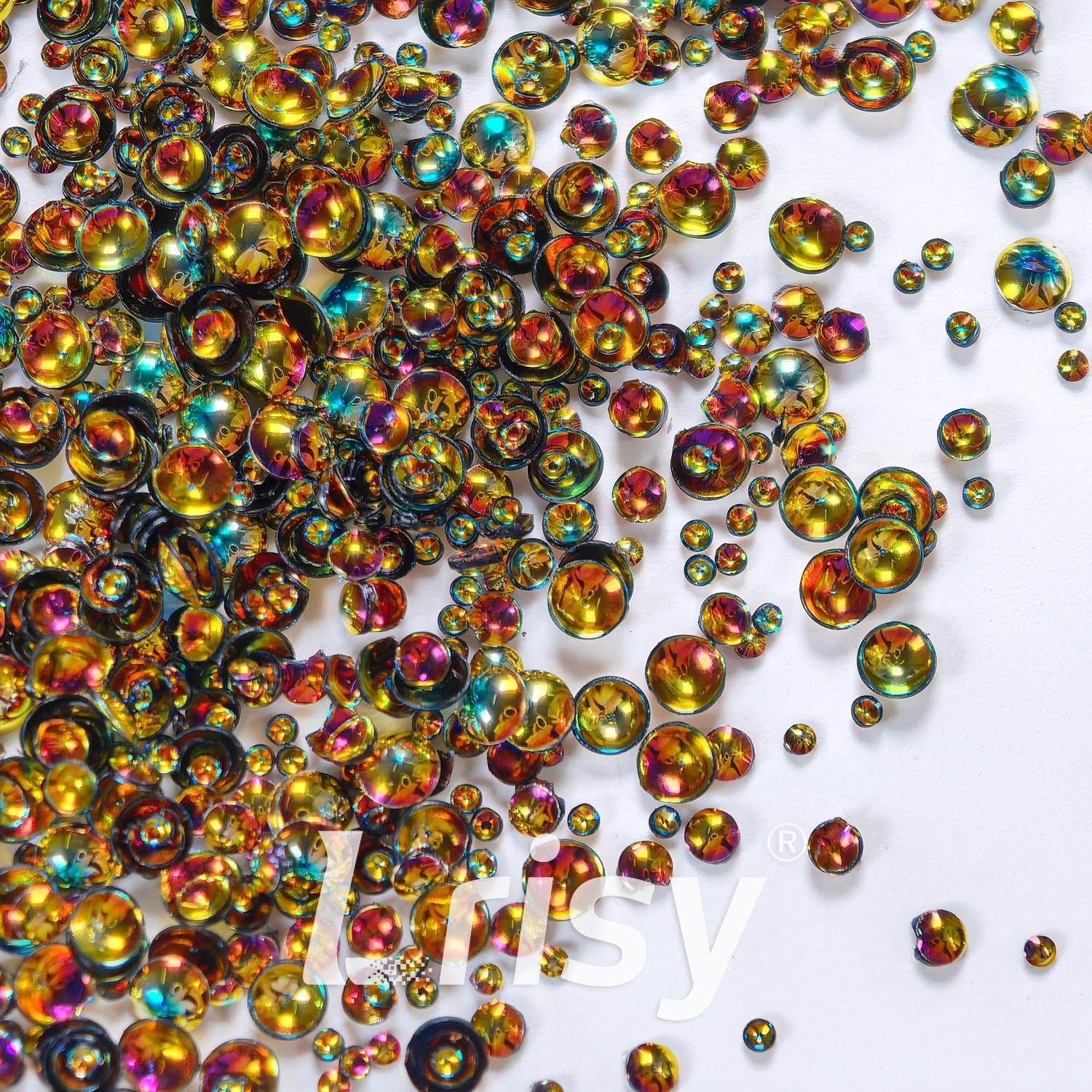 Mixed Holographic Gold 3D Fisheye Bubble Glitter PG12