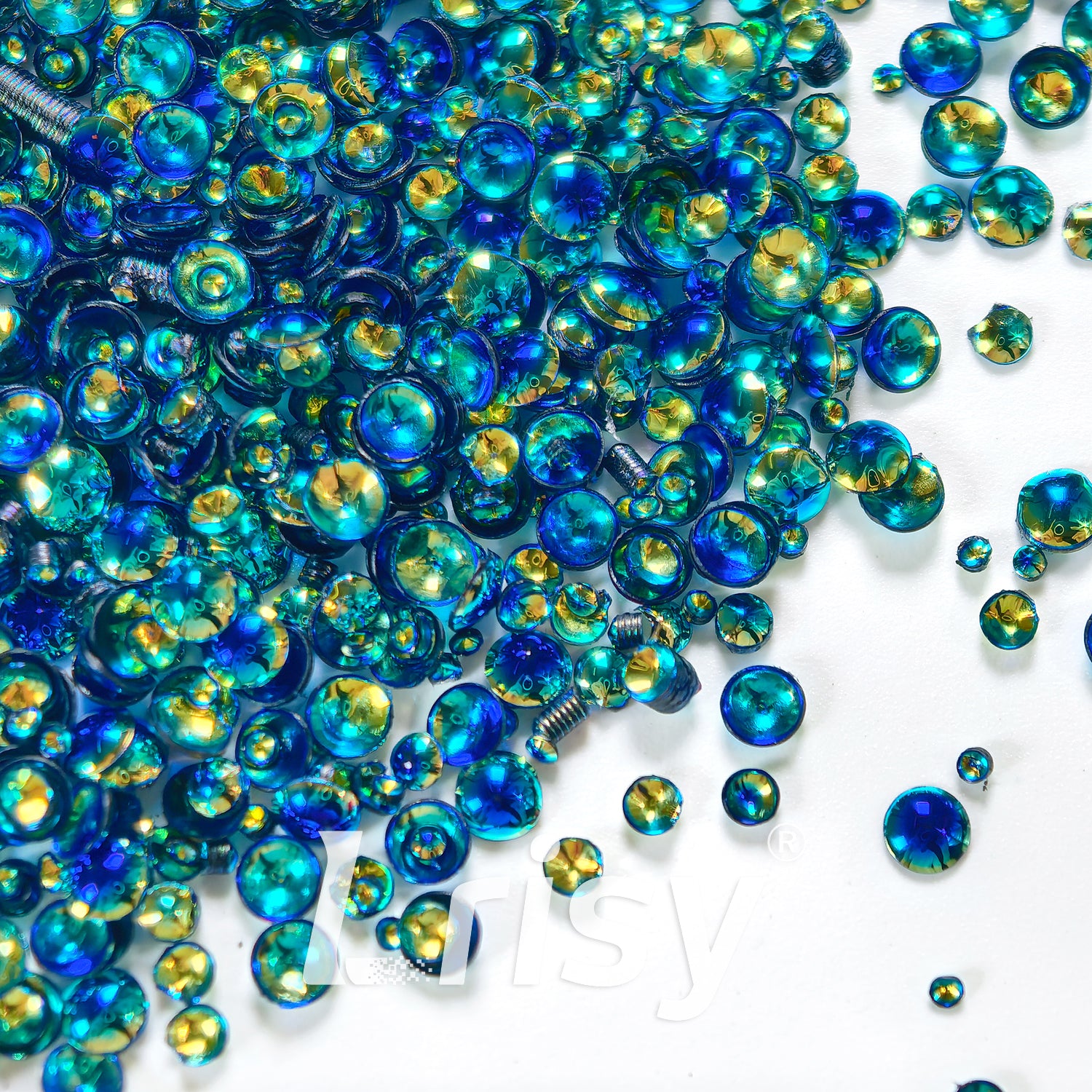 Mixed Holographic Peacock Green 3D Fisheye Bubble Glitter PG13