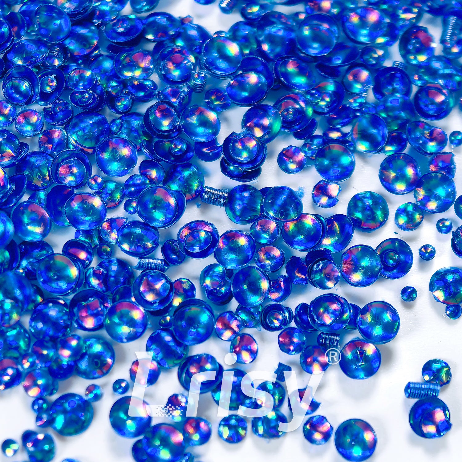 Mixed Holographic Sea Blue 3D Fisheye Bubble Glitter PG14