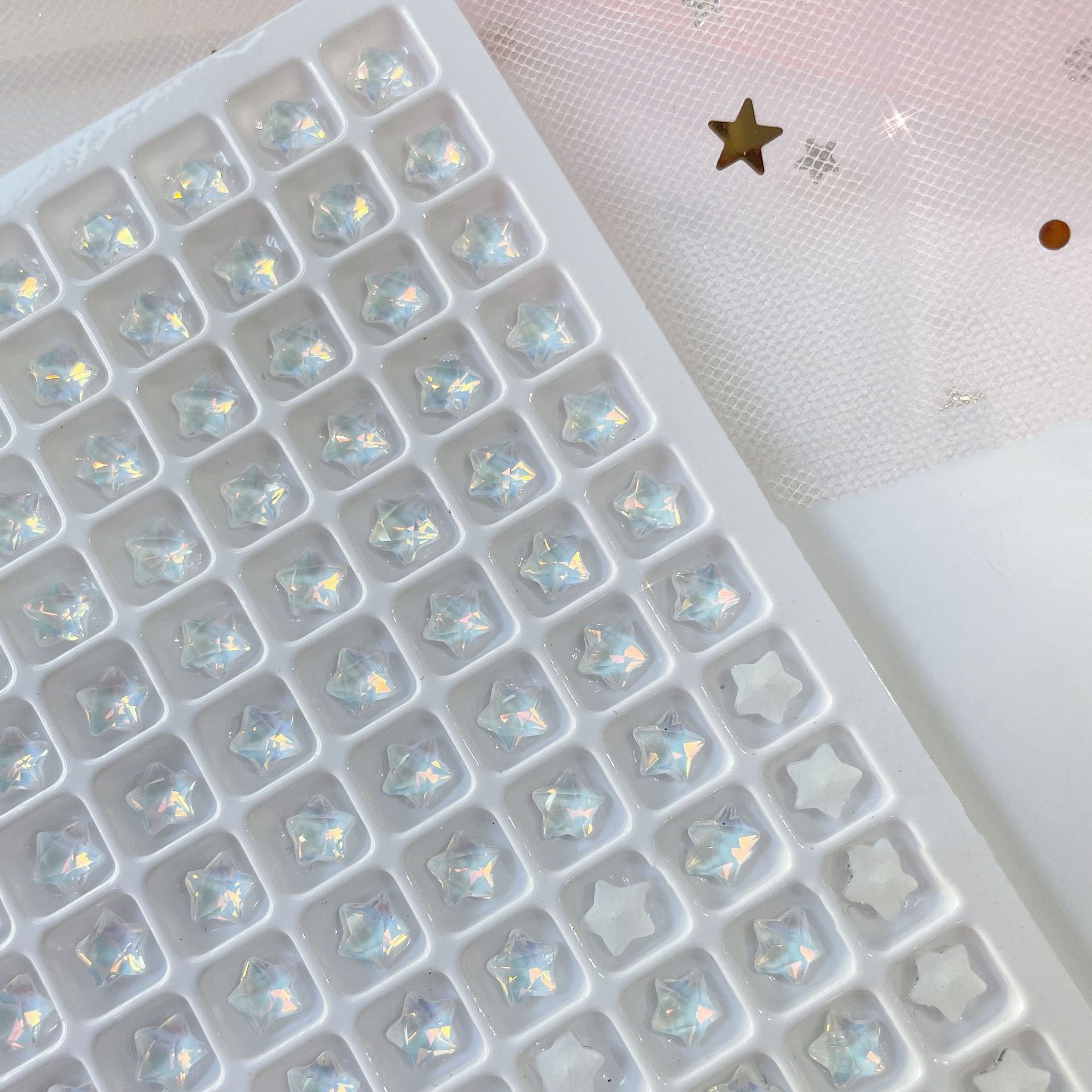 5mm White Star Crystal Flat back Rhinestones